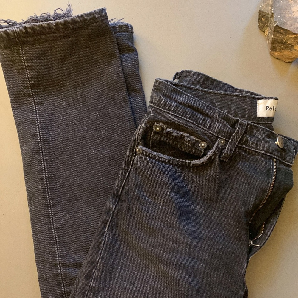 Reformation Julia High Cigarette Jean 26 Black